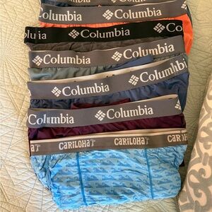 Columbia Men's Boxer Briefs in Black, Blue, and Purple